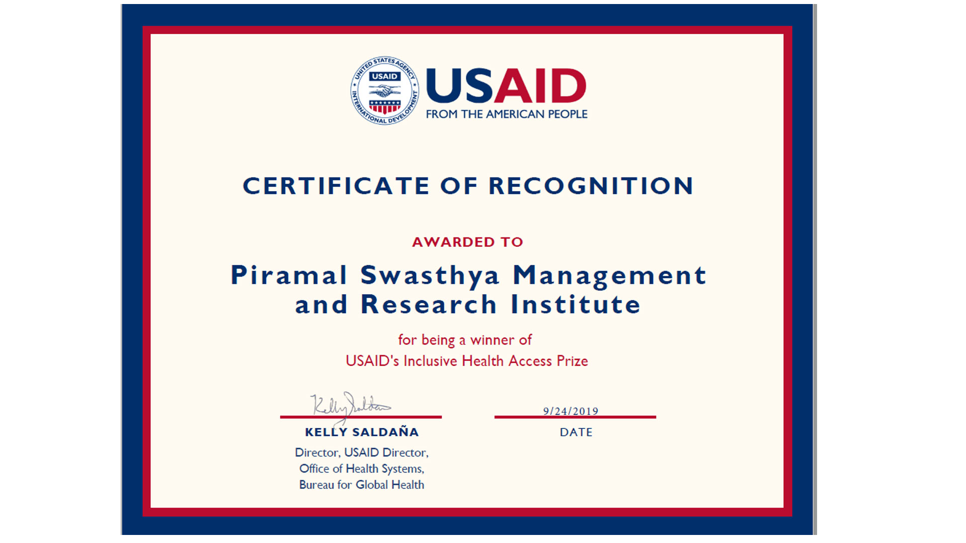 Piramal Swasthya Recognized with ‘Inclusive Health Access Award’ for its High Impact Healthcare Platform